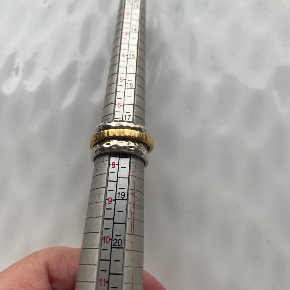 Silpada Silver and Gold Hammered Spin Ring
. R1477 one size 10 - Picture 5 of 7